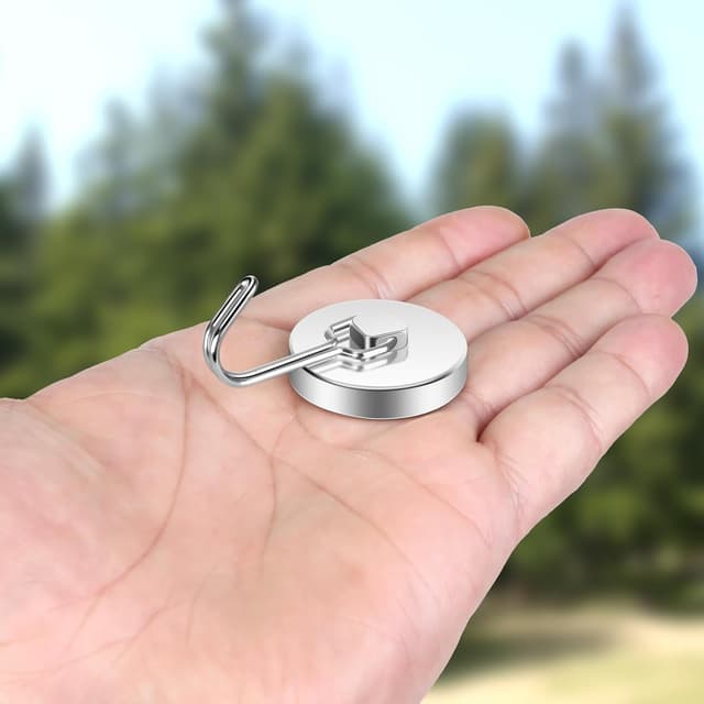 Detalle 2 de Neosmuk Swing Magnethaken aus Metall (50 kg) – extra stark für Spind-Organizer, Werkstatt & Camping