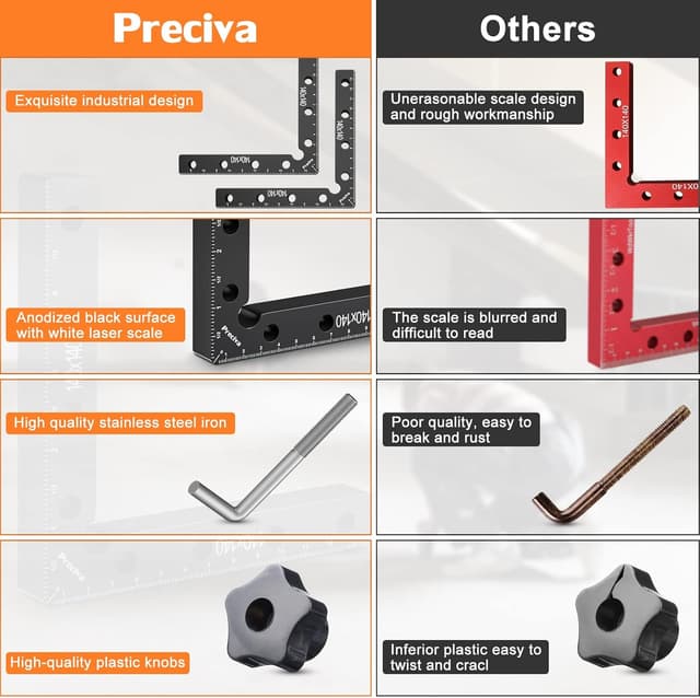 Thumbnail 2 de Preciva 90 Grad Positionierwinkel Klemmen