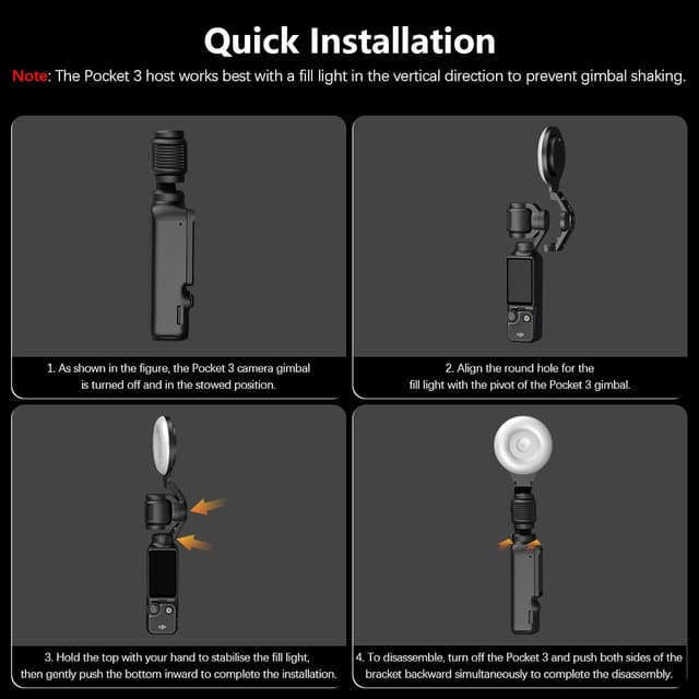 Thumbnail 6 de AMAZEAR LED Video Fill Light for DJI Osmo Pocket 3, CRI≥95