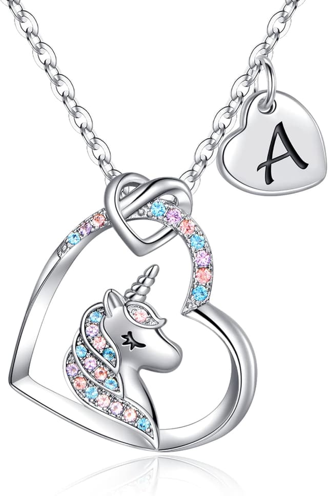 Imagen de Hidepoo Unicorn Necklace Heart Pendant en OfertitasTOP