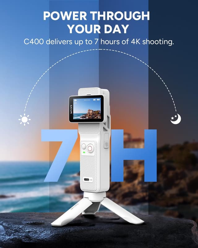 Detalle de SJCAM C400 Vlogging Creators Combo (64GB) – 4K pocket action camera with 6-axis stabilisation