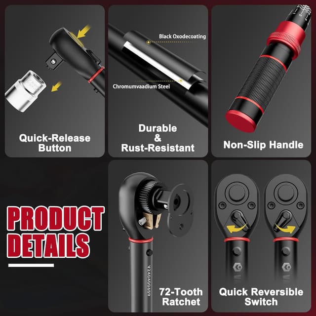 Thumbnail 4 de VANPO 1/2" Drehmomentschlüssel 20-220 Nm