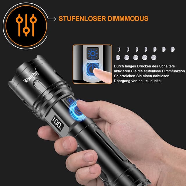 Thumbnail 4 de Relybo R227 Taschenlampe LED 500000 Lumen