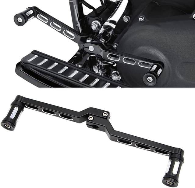 Detalle de DreamSeek Heel Toe Gear Shift Lever + Shift Peg (Black) for Harley FL Softail/Touring & Tri Glide Trikes