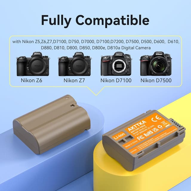 Detalle 2 de AKTTKA Batterie EN-EL15C 3000mAh