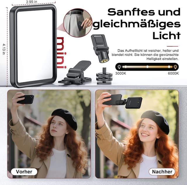 Thumbnail 4 de Wiederaufladbares Selfie-Licht 3000 mAh
