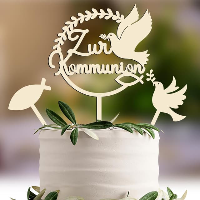 Thumbnail 6 de Cake Topper Frohe Ostern aus Holz 12×23 cm