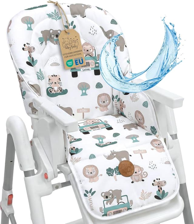 Detalle de Copri seggiolone pappa universale Africa con imbottitura e rivestimento impermeabile (Oeko‑Tex)