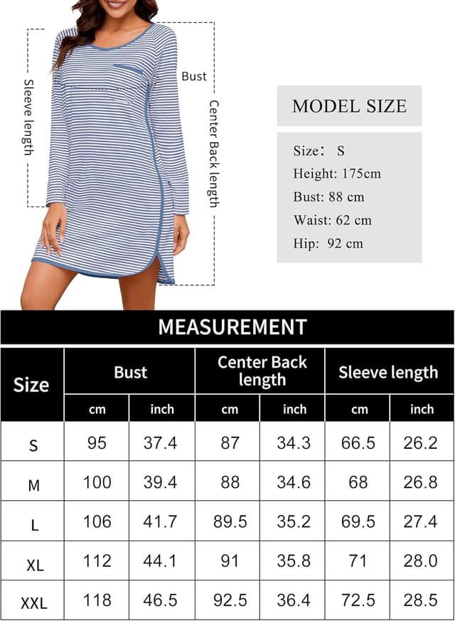 Thumbnail 6 de Namatime Nachthemd Damen 95% Baumwolle