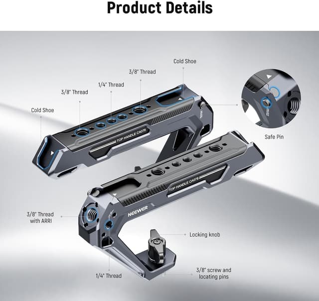 Detalle de NEEWER CA078 top handle for cameras 22 lb