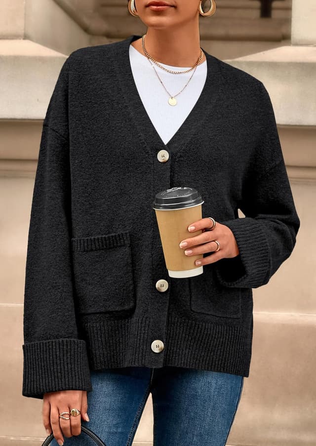 Detalle 2 de PRETTYGARDEN 2026 Oversized Cardigan Sweater