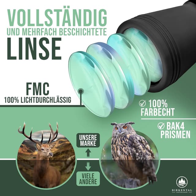 Detalle de Birkental Fernglas 10x50 für Erwachsene