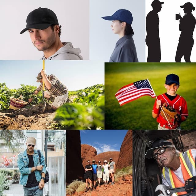 Thumbnail 6 de Zylioo Casquette XL/XXL hommes grandes tailles (55 à 65 cm) en coton, visière 7/9 cm