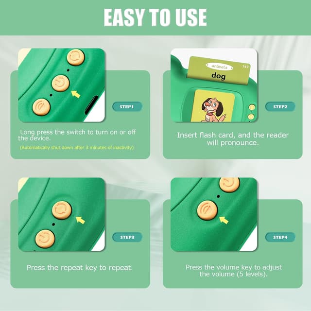 Thumbnail 5 de Talking Flash Cards 224 words interactive educational toy