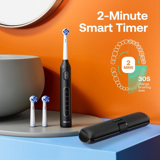 Detalle 2 de Bitvae Rotating Electric Toothbrush with 8 Heads