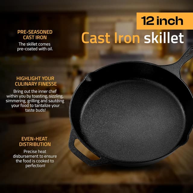 Detalle 2 de Padella in ghisa KICHLY 30,5 cm