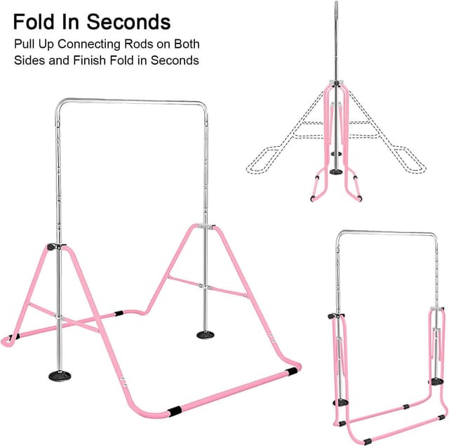 Detalle 2 de FBSPORT Gymnastics Bars – Adjustable Height Folding Horizontal Bar for Kids’ Training