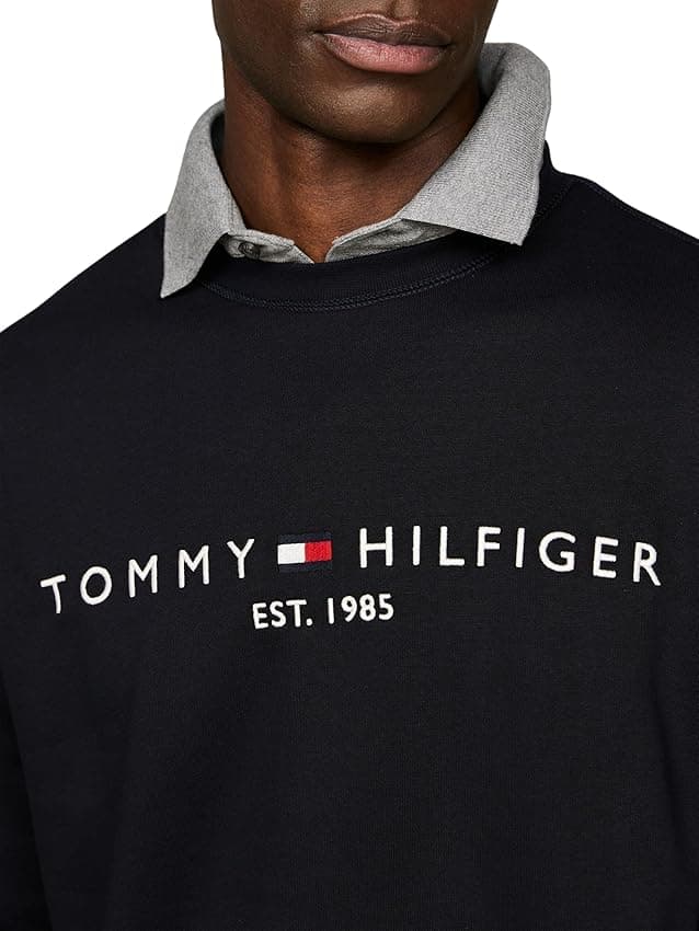 Detalle de Tommy Hilfiger Sudadera Hombre L azul 50% algodón organic