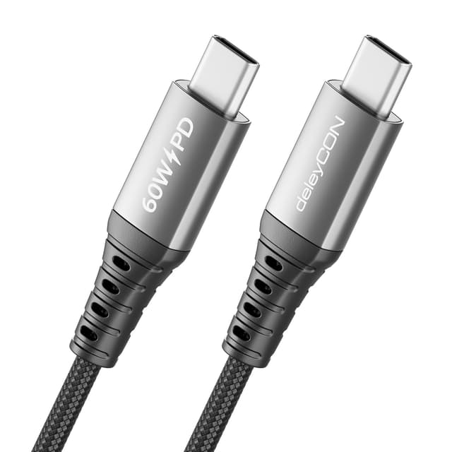 Detalle de deleyCON Cavo USB-C a USB-C da 1 m con USB-C PD 3.0 PPS fino a 60W