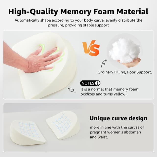 Thumbnail 1 de BRO Pregnancy Pillow Memory Foam 1 Wedge for Maternity