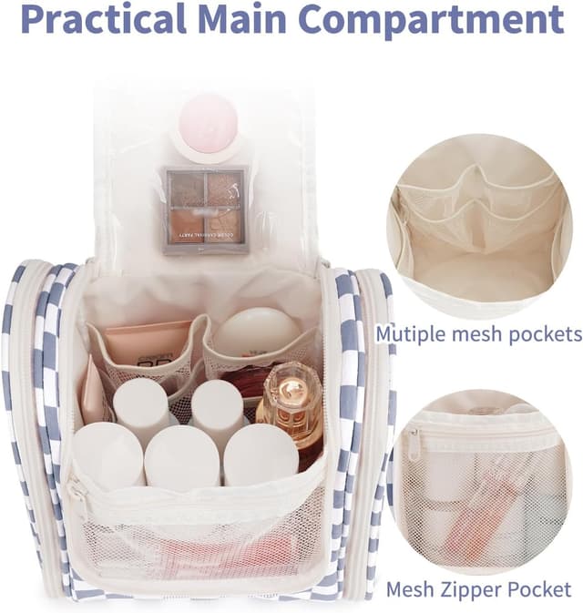 Thumbnail 2 de Narwey Checkered Travel Hanging Toiletry Bag