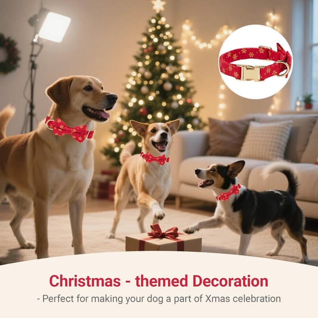 Thumbnail 4 de Petiry Christmas Dog Collar with Bow Tie