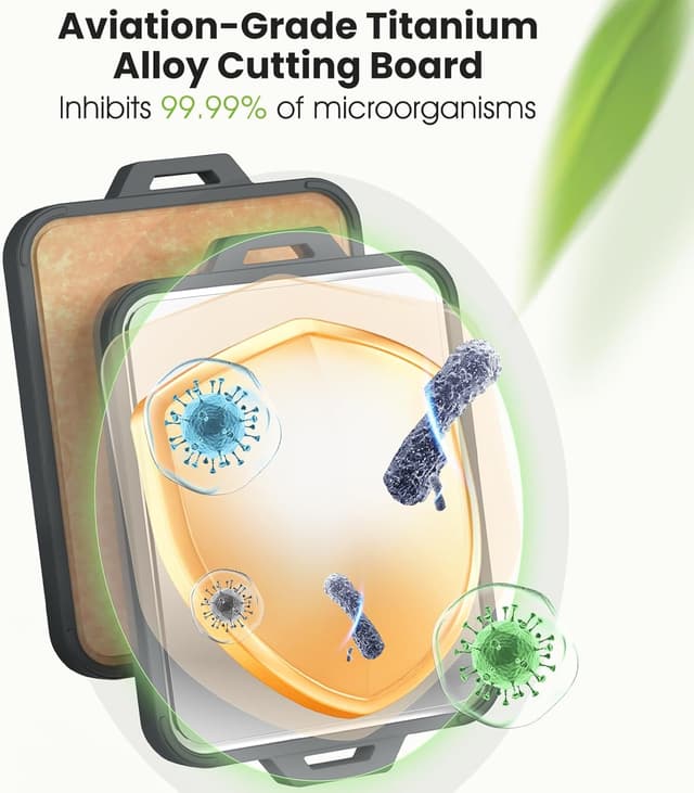 Detalle 2 de Titanium Cutting Board 16×11 🍽