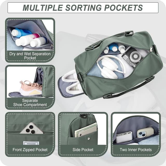 Detalle de WEPLAN Sport Duffel Bag Sporttasche 46 cm