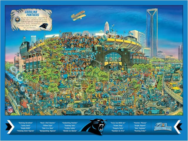 Detalle 2 de YouTheFan NFL Joe Journeyman 18" x 24" 500-Piece Team Puzzle