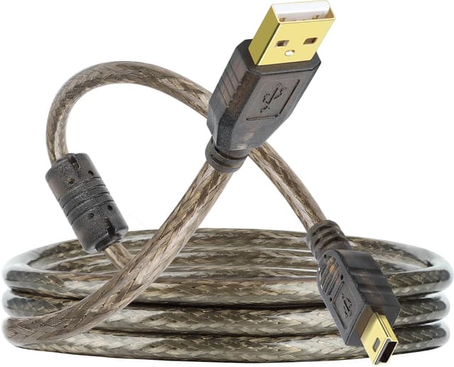 Detalle de SAISN USB to Mini USB (Mini B 5-Pin) 2.0 Charging & Data Cable, 1m