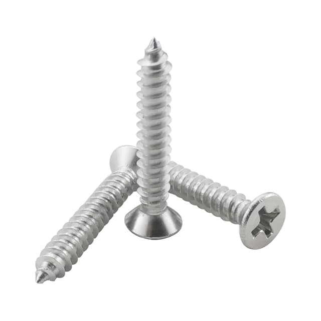 Detalle de Fajoeda 120x Holz-/Blechschrauben M4 x 20 mm Flachkopf Kreuzschlitz aus A2-70 (304)