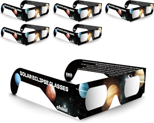 Detalle de Efekol Gafas Eclipse Solar 6 Pack