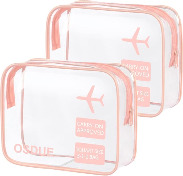 Detalle de OSDUE beauty case trasparente TSA 20x15 cm