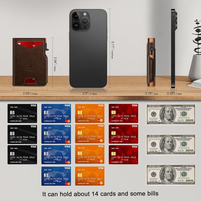 Thumbnail 5 de Men's Slim Pop-Up Wallet with 9-13 Card Holders ⚖