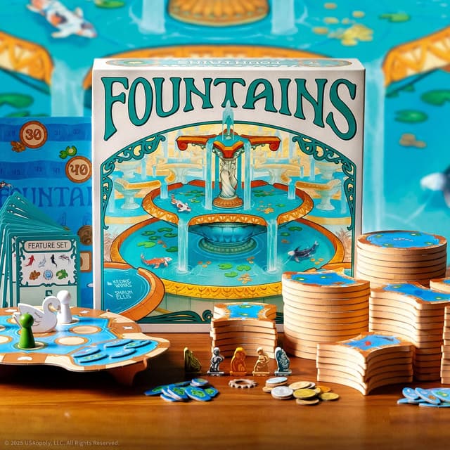 Detalle 2 de Fountains Board Game Strategy, 1-5 Players ๐ฒ