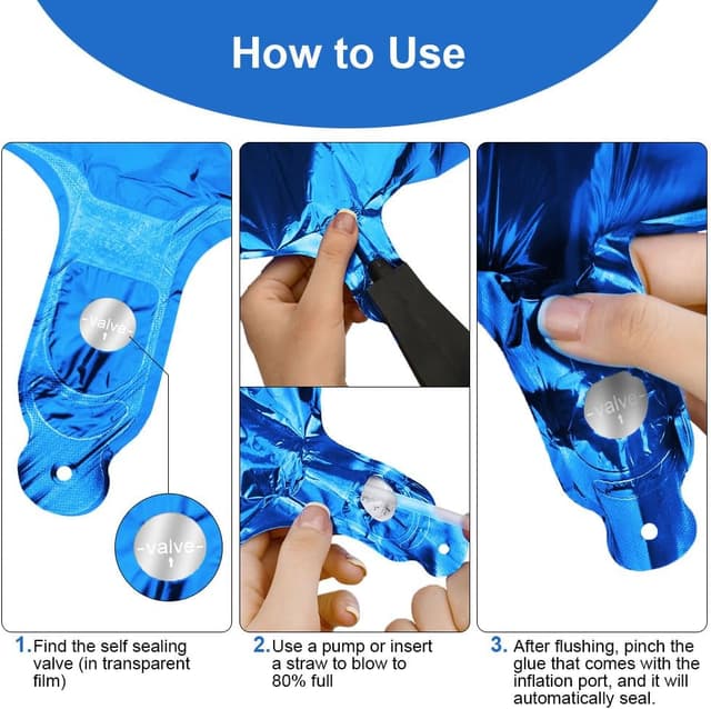 Thumbnail 3 de OFFCUP Blue Number 10 Balloons 40 Inch