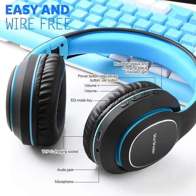 Thumbnail 6 de WorWoder W-915 Bluetooth headphones 80 hours