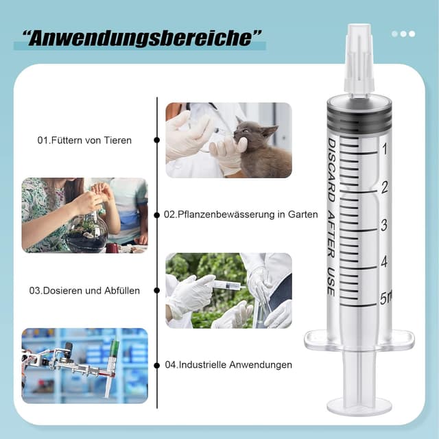 Detalle de Reyshin 20 Kunststoff Spritzen 5 ml