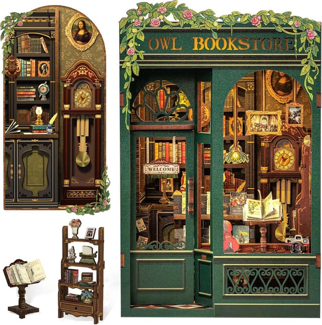 Detalle de Cutefun Book Nook Kit 139 parts 🏠