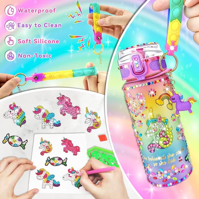 Detalle de EDSPORTSHOUSE Unicorn DIY Water Bottle Kit