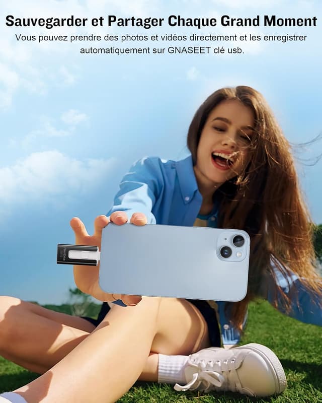 Thumbnail 6 de GNASEET Clé USB 256 Go 4-en-1 USB‑C/Lightning/USB3.0 pour photos