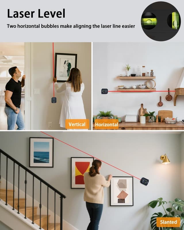 Detalle de Tyrry Livella Laser 4 in 1 con ventosa elettronica a vuoto, raccogli polvere per trapano e supporto a parete