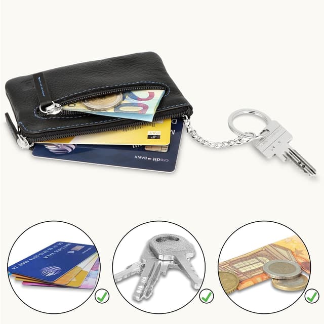 Detalle 2 de LEDEROW Schlüsseltasche aus Leder mit 2 Fächern