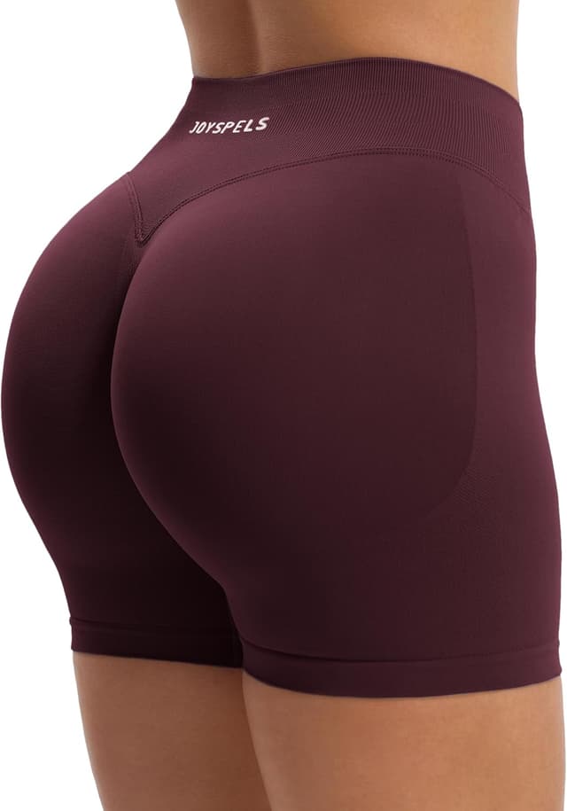 Detalle 2 de JOYSPELS Women’s Seamless Gym Shorts with High Waist Scrunch Bum Detail