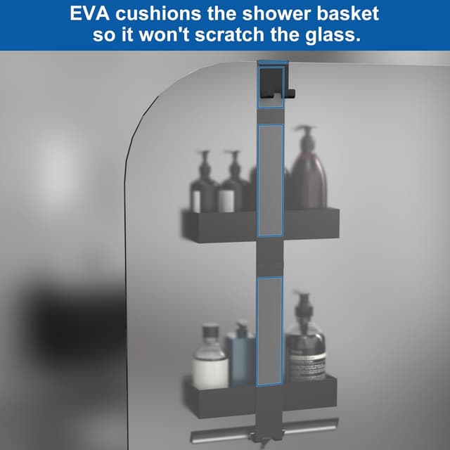 Thumbnail 3 de Diwoker Mensola Doccia 2 livelli per vetro