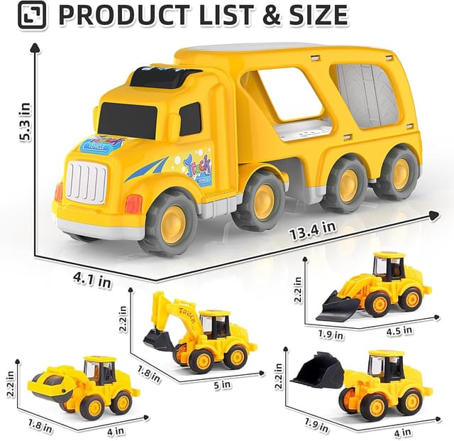 Detalle 2 de Veslier 5-in-1 Construction Truck Toy