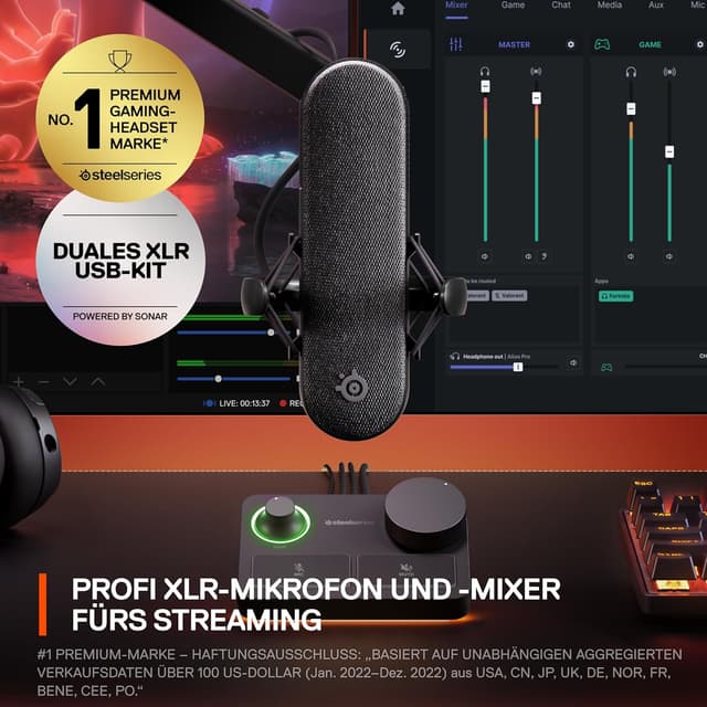 Thumbnail 2 de SteelSeries Alias Pro Kit XLR-Mikrofon 3× Kapsel 🎤