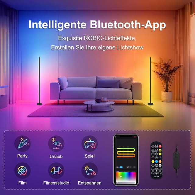 Thumbnail 2 de HANDSONIC RGBIC LED Stehlampe 140 cm