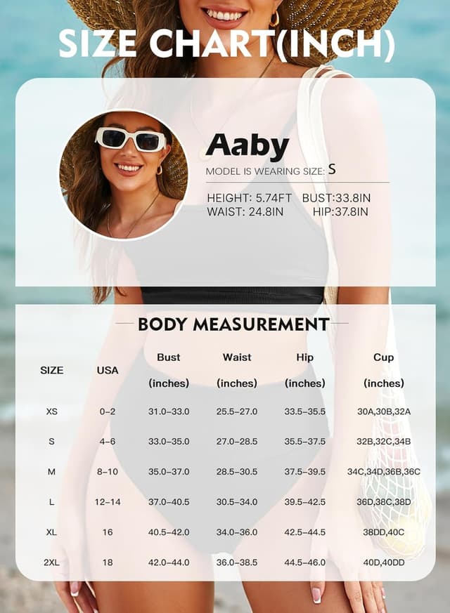 Detalle de Herseas Women’s 2-Piece High-Waisted Bikini Set (Color Block, Ribbed, Adjustable Straps)