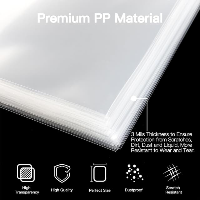 Detalle 2 de KMKOII 12 Zoll Schallplatten Hüllen 32,5×32,5 cm 📀